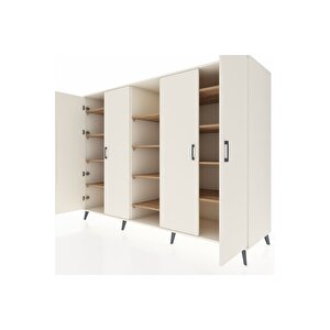 Kronos Dolap 12 Raflı 4 Kapaklı 220x59x163 Aytaşı-aytaşı/çam