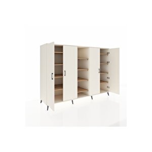 Kronos Dolap 12 Raflı 4 Kapaklı 220x59x163 Aytaşı-aytaşı/çam