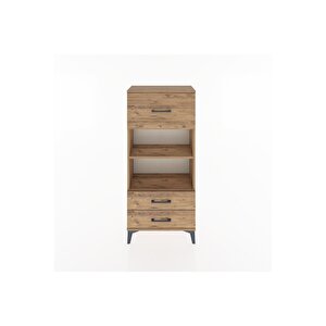 Hyperion Dolap 2 Raflı 3 Çekmeceli 60x44x134 Çam-çam