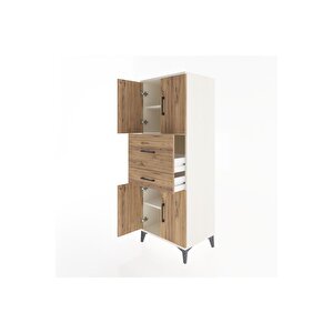 Hyperion Dolap 3 Raflı 2 Çekmeceli 4 Kapaklı 60x44x163 Aytaşı-çam
