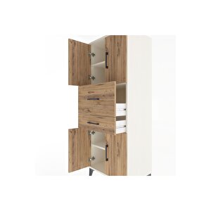 Hyperion Dolap 3 Raflı 2 Çekmeceli 4 Kapaklı 60x44x163 Aytaşı-çam