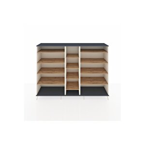 Hyperion Dolap 11 Raflı  220x44x163 Aytaşı-antrasit/çam