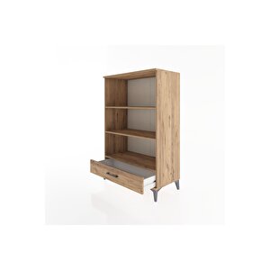 Hyperion Dolap 3 Raflı Tek Çekmeceli 88x44x134 Çam-çam