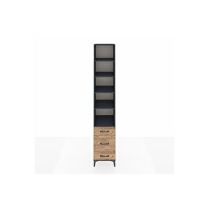 Hyperion Dolap 5 Raflı 3 Çekmeceli 44x44x243 Antrasit-çam