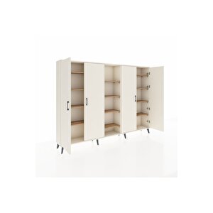 Arges Dolap 12 Raflı 4 Kapaklı 220x30x163 Aytaşı-aytaşı/çam