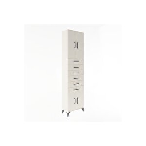 Arges Dolap 3 Raflı 6 Çekmeceli 4 Kapaklı 60x30x243 Aytaşı-aytaşı