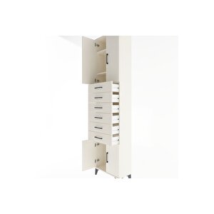 Arges Dolap 3 Raflı 6 Çekmeceli 4 Kapaklı 60x30x243 Aytaşı-aytaşı