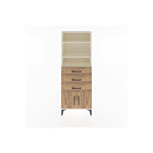 Arges Dolap 3 Raflı 3 Çekmeceli 2 Kapaklı 60x30x163 Aytaşı-çam
