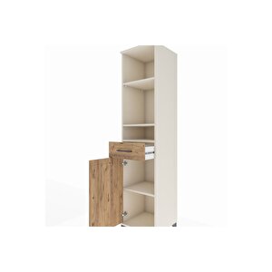 Hyperion Dolap 4 Raflı Tek Çekmeceli Tek Kapaklı 44x44x195 Aytaşı-çam