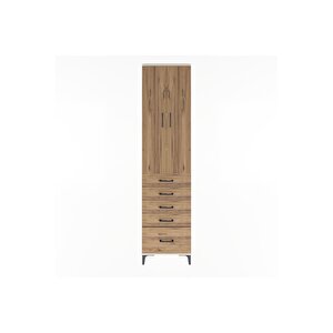 Arges Dolap 4 Raflı 5 Çekmeceli 2 Kapaklı 60x30x243 Aytaşı-çam