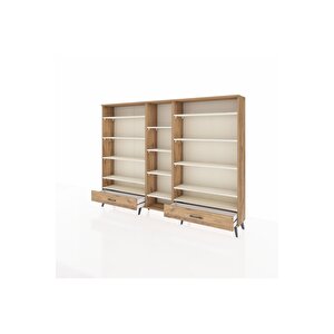 Arges Dolap 14 Raflı 2 Çekmeceli  220x30x163 Çam-aytaşı/çam