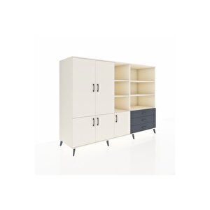 Kronos Dolap 11 Raflı 3 Çekmeceli 5 Kapaklı 220x59x163 Aytaşı-aytaşı/antrasit