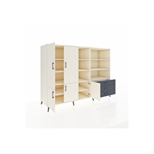 Kronos Dolap 11 Raflı 3 Çekmeceli 5 Kapaklı 220x59x163 Aytaşı-aytaşı/antrasit