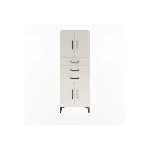 Arges Dolap 3 Raflı 3 Çekmeceli 4 Kapaklı 60x30x163 Aytaşı-aytaşı