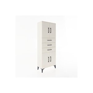 Arges Dolap 3 Raflı 3 Çekmeceli 4 Kapaklı 60x30x163 Aytaşı-aytaşı