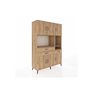 Hyperion Gardrop 9 Raflı 3 Çekmeceli 6 Kapaklı 132x44x195 Çam-çam