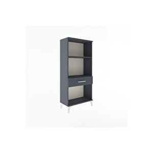 Arges Dolap 2 Raflı Tek Çekmeceli 60x30x134 Antrasit-antrasit