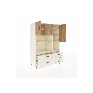 Kronos Dolap 8 Raflı 5 Çekmeceli 3 Kapaklı 132x59x195 Aytaşı-çam/aytaşı