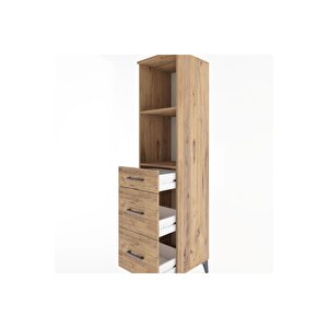 Hyperion Dolap 2 Raflı 3 Çekmeceli 44x44x182 Çam-çam