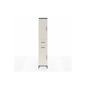 Hyperion Dolap 4 Raflı 2 Çekmeceli 2 Kapaklı 44x44x243 Antrasit-aytaşı