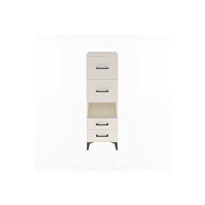 Arges Dolap Tek Raflı 4 Çekmeceli 44x30x134 Aytaşı-aytaşı