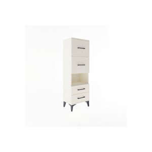 Arges Dolap Tek Raflı 4 Çekmeceli 44x30x134 Aytaşı-aytaşı