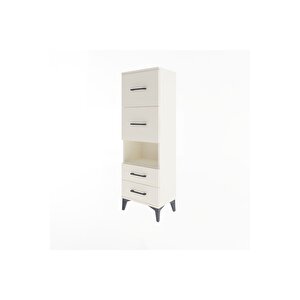 Arges Dolap Tek Raflı 4 Çekmeceli 44x30x134 Aytaşı-aytaşı