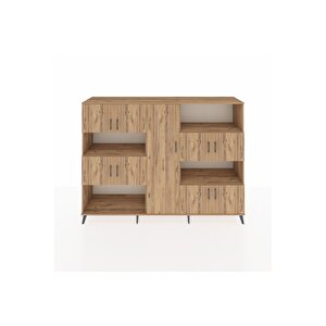 Hyperion Dolap 10 Raflı 9 Kapaklı 220x44x163 Çam-çam