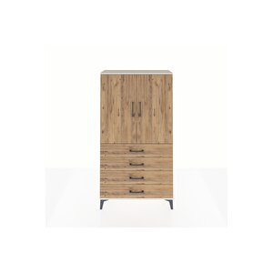 Arges Dolap 3 Raflı 4 Çekmeceli 2 Kapaklı 88x30x163 Aytaşı-çam