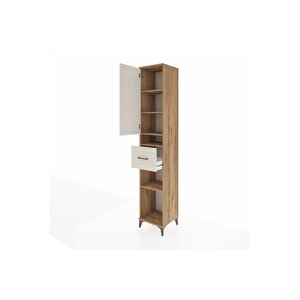 Hyperion Dolap 5 Raflı Tek Çekmeceli Tek Kapaklı 44x44x243 Çam-aytaşı