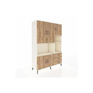 Hyperion Gardrop 9 Raflı 3 Çekmeceli 5 Kapaklı 132x44x195 Aytaşı-çam