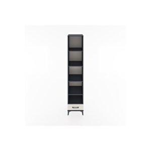 Hyperion Dolap 5 Raflı Tek Çekmeceli 44x44x221 Antrasit-aytaşı