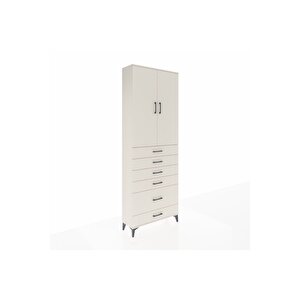 Arges Dolap 3 Raflı 6 Çekmeceli 2 Kapaklı 88x30x243 Aytaşı-aytaşı