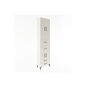 Arges Dolap 4 Raflı 4 Çekmeceli 4 Kapaklı 60x30x243 Aytaşı-aytaşı