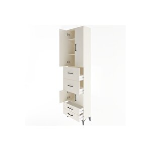 Arges Dolap 4 Raflı 4 Çekmeceli 4 Kapaklı 60x30x243 Aytaşı-aytaşı