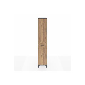 Hyperion Dolap 6 Raflı Tek Çekmeceli 2 Kapaklı 44x44x243 Antrasit-çam