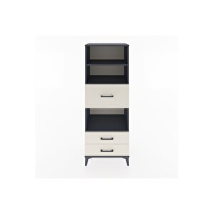 Hyperion Dolap 3 Raflı 3 Çekmeceli 60x44x163 Antrasit-aytaşı