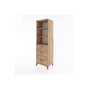Hyperion Dolap 3 Raflı 3 Çekmeceli 60x44x195 Çam-çam