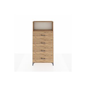 Arges Dolap 2 Raflı 4 Çekmeceli 88x30x182 Çam-çam