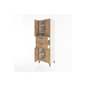 Hyperion Dolap 4 Raflı 2 Çekmeceli 4 Kapaklı 60x44x195 Aytaşı-çam