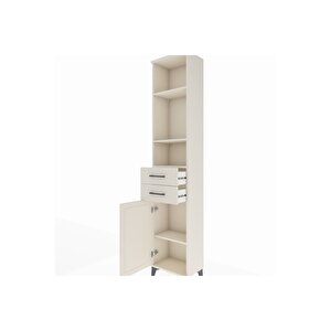 Arges Dolap 4 Raflı 2 Çekmeceli Tek Kapaklı 44x30x221 Aytaşı-aytaşı