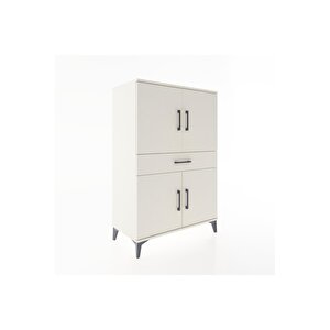 Hyperion Dolap 3 Raflı Tek Çekmeceli 4 Kapaklı 88x44x134 Aytaşı-aytaşı