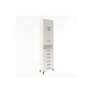 Arges Dolap 3 Raflı 6 Çekmeceli 2 Kapaklı 60x30x243 Aytaşı-aytaşı