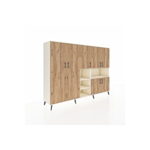 Hyperion Dolap 13 Raflı 7 Kapaklı 220x44x163 Aytaşı-çam/aytaşı