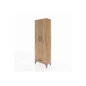 Arges Dolap 2 Raflı Tek Çekmeceli Tek Askılı 60x30x182 Çam-çam