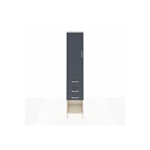 Arges Dolap 3 Raflı 3 Çekmeceli Tek Kapaklı 44x30x221 Aytaşı-antrasit