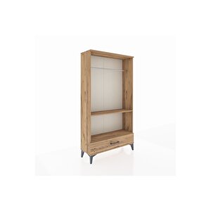 Arges Dolap 2 Raflı Tek Çekmeceli Tek Askılı 88x30x163 Çam-çam