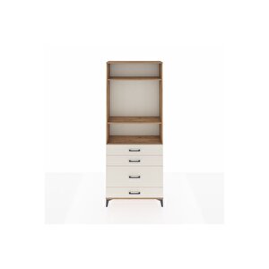 Arges Dolap 3 Raflı 4 Çekmeceli 88x30x221 Çam-aytaşı