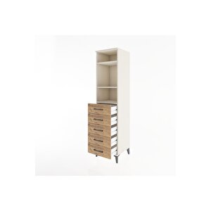 Hyperion Dolap 3 Raflı 5 Çekmeceli 44x44x182 Aytaşı-çam