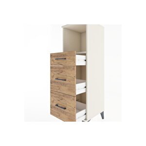 Hyperion Dolap Tek Raflı 3 Çekmeceli 44x44x134 Aytaşı-çam